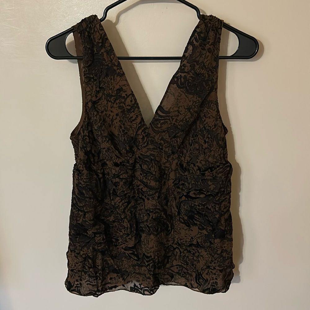The limited y2k velvet sheer tank top medium